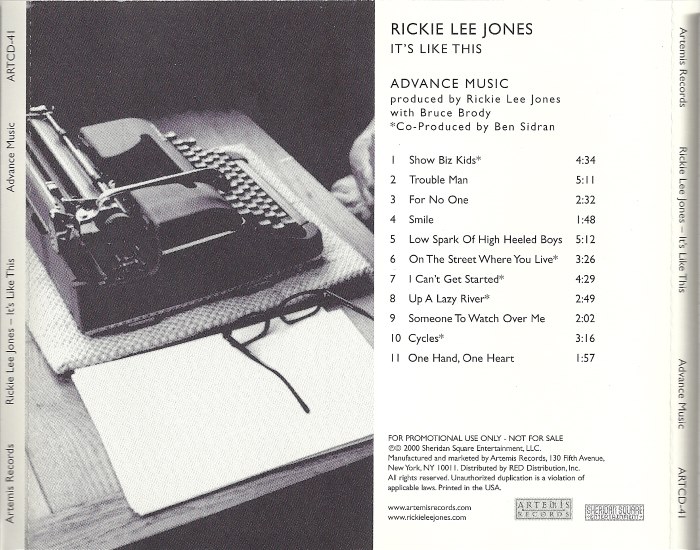 Rickie Lee Jones - Official Website | It's Like This